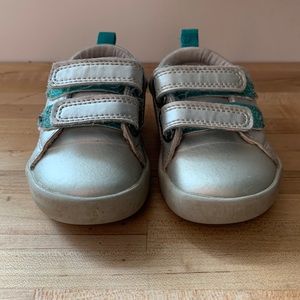 Ten Little silver sneakers size 4.